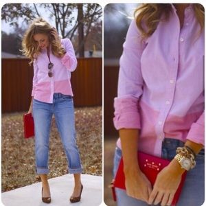 J. Crew Boy Shirt in Colorblock Oxford